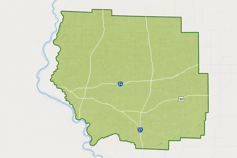 Service area map for PartnerShip Lawns